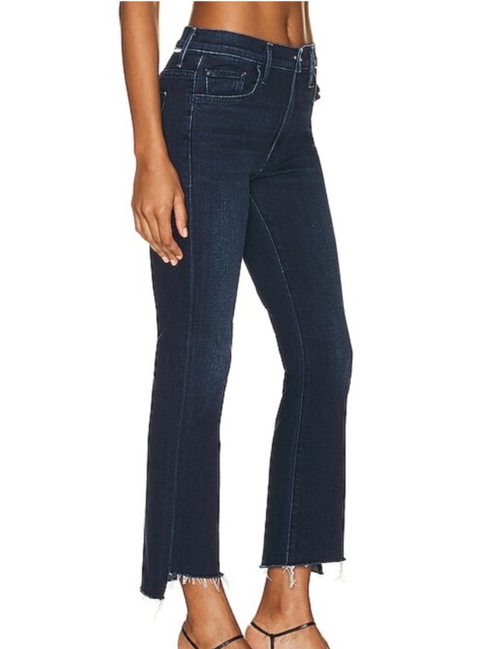 ❤️MOTHER DENIM•THE INSIDER CROP STEP FRAY~Love On The Edge❤️VVEUC $248 - Picture 2 of 10